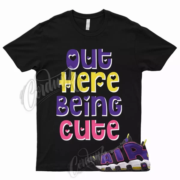 CUTE T Shirt to Match Air More Uptempo '96 Court Purple Hyper Pink Multi Color Jezsport.com