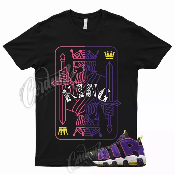 KING T Shirt to Match Air More Uptempo '96 Court Purple Hyper Pink Multi Color Jezsport.com