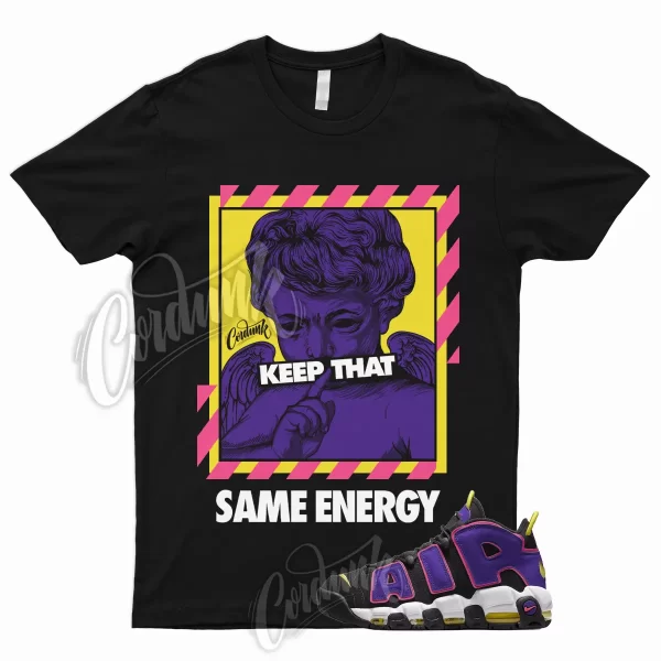 ENERGY T Shirt to Match Air More Uptempo '96 Court Purple Hyper Pink Multi Color Jezsport.com