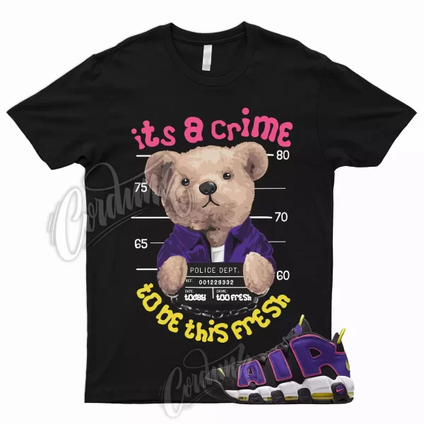 CRIME T Shirt to Match Air More Uptempo '96 Court Purple Hyper Pink Multi Color Jezsport.com