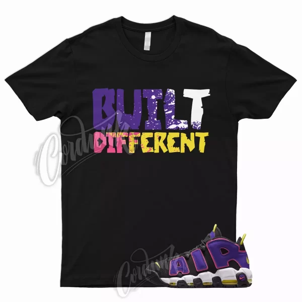 BUILT T Shirt to Match Air More Uptempo '96 Court Purple Hyper Pink Multi Color Jezsport.com