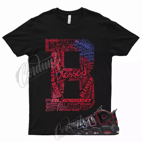 BLESS Shirt to Match Air More Uptempo '96 Electric Racer Blue Hyper Pink Crimson Jezsport.com