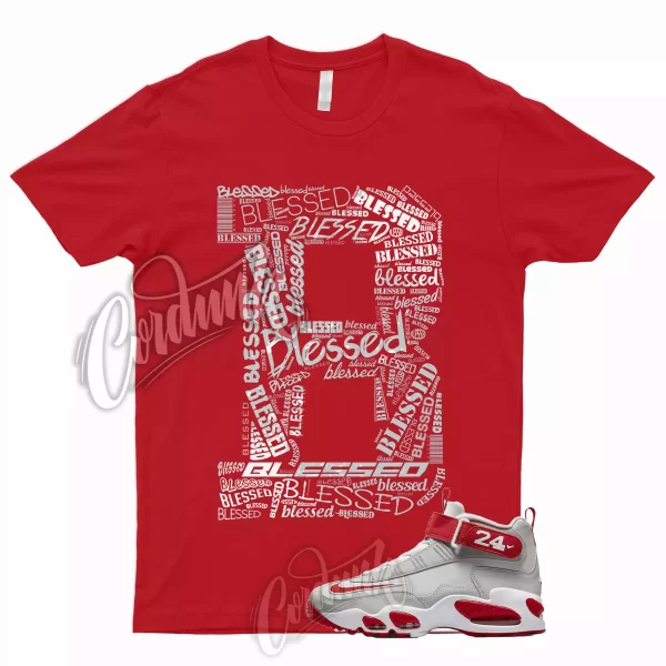 BLESSED Shirt to Match Air Griffey Max 1 Cincinnati University Dunk Low Red High Jezsport.com