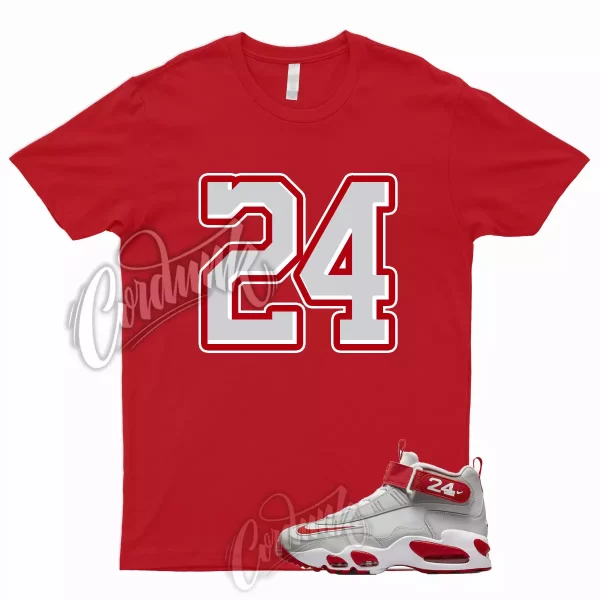 24 T Shirt to Match Air Griffey Max 1 Cincinnati University Dunk Low Red High Jezsport.com