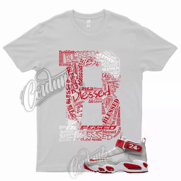 BLESSED T Shirt to Match Air Griffey Max 1 Cincinnati University Varsity Gym Red Jezsport.com