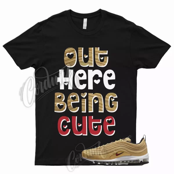 CUTE T Shirt to Match Air Max 97 Gold Bullet 2023 Metallic Varsity Red Metallic Jezsport.com