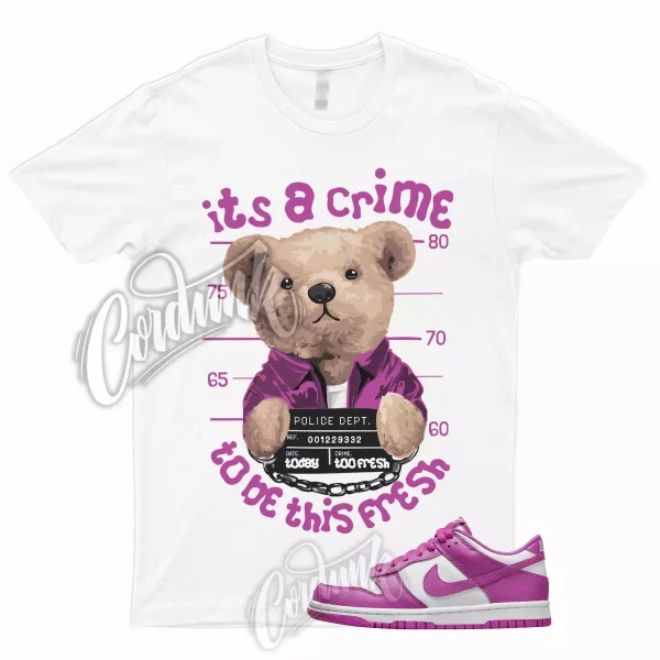 CRIME T Shirt to Match Dunk Low GS Active Fuchsia Mid High Lethal Pink Air Max 1 Jezsport.com