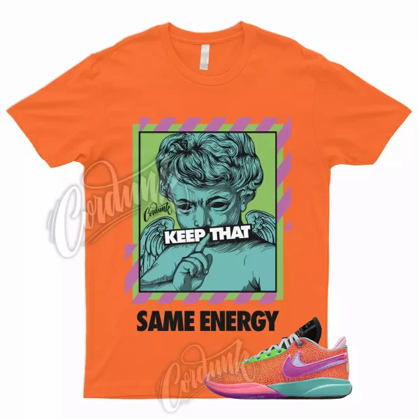 ENERGY T Shirt to Match LeBron 20 Chosen 1 Total Orange Vivid Purple Green Punch Jezsport.com