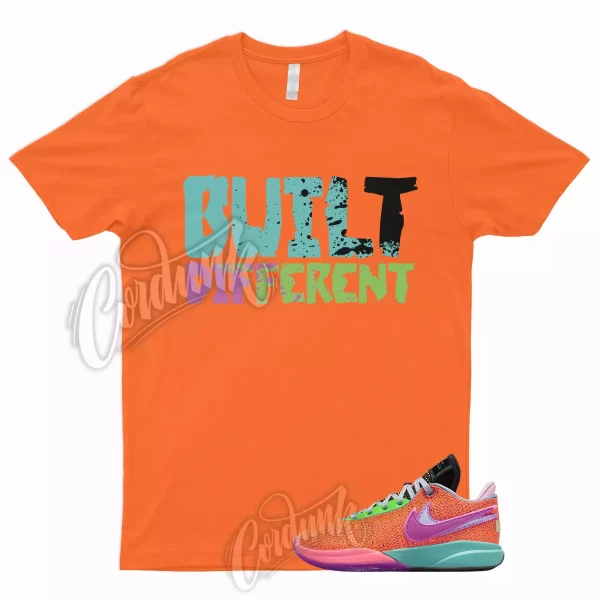 BUILT T Shirt to Match LeBron 20 Chosen 1 Total Orange Vivid Purple Green Punch Jezsport.com