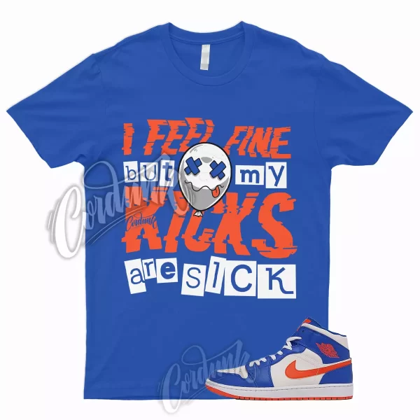 SICK T Shirt for 1 Mid Game Royal Blue Jordan Rush Orange Knicks Wheaties Dunk Jezsport.com