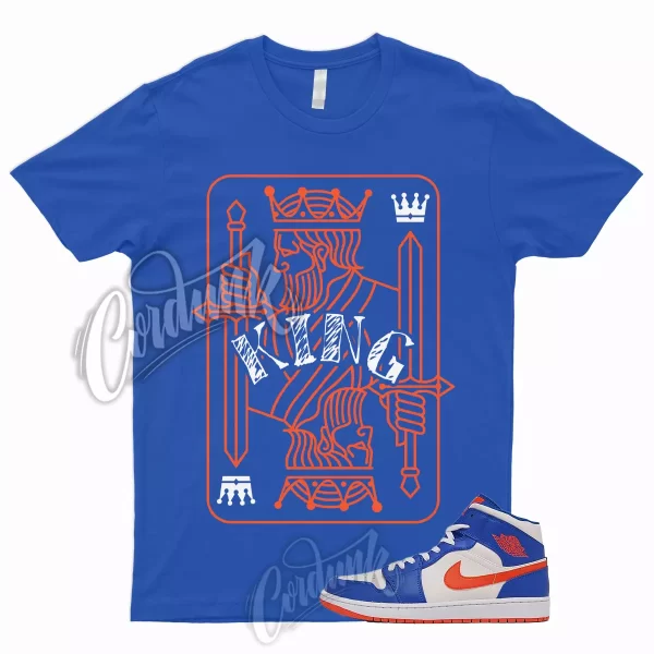 KING T Shirt for 1 Mid Game Royal Blue Jordan Rush Orange Knicks Wheaties Dunk Jezsport.com