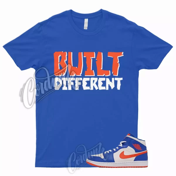 BUILT T Shirt for 1 Mid Game Royal Blue Jordan Rush Orange Knicks Wheaties Dunk Jezsport.com