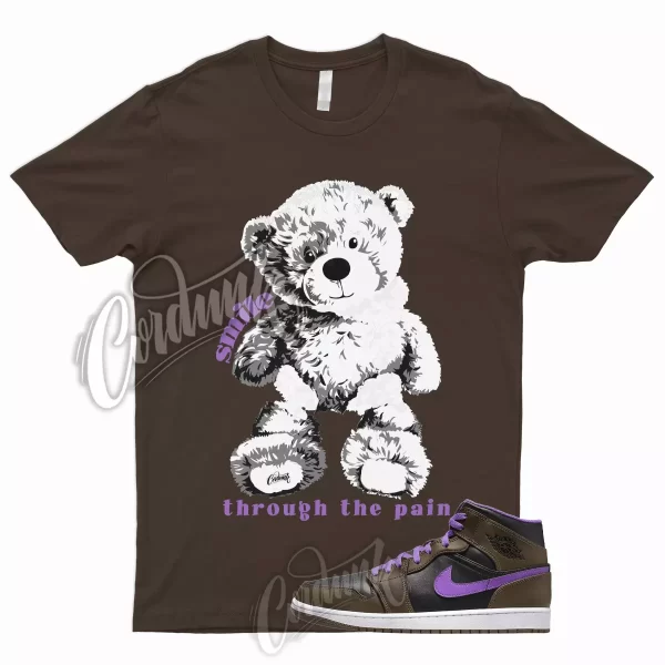 SMILE T Shirt for AJ1 1 Black Mid Palomino Wild Berry Jordan Brown To Match Low Jezsport.com