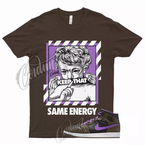 ENERGY T Shirt for AJ1 1 Black Mid Palomino Wild Berry Jordan Brown To Match Low Jezsport.com