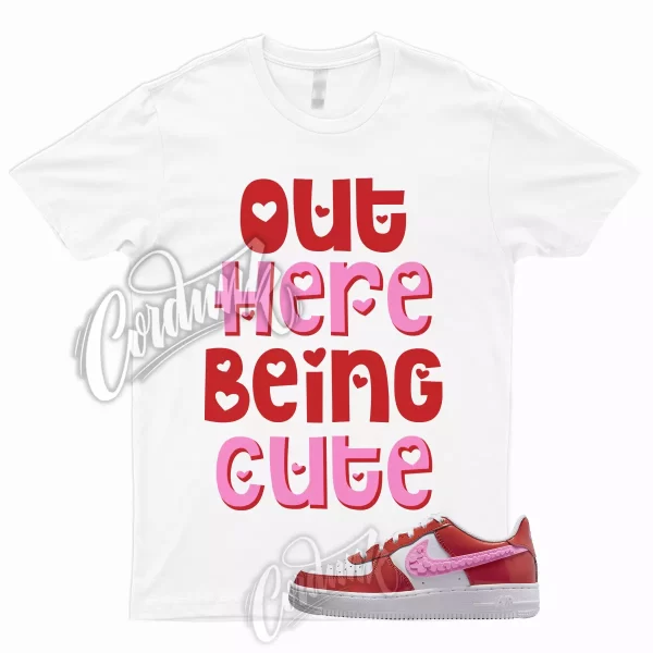 CUTE T Shirt to Match Air Force 1 Low GS Valentines Day 2023 Pink Red Air Max Jezsport.com