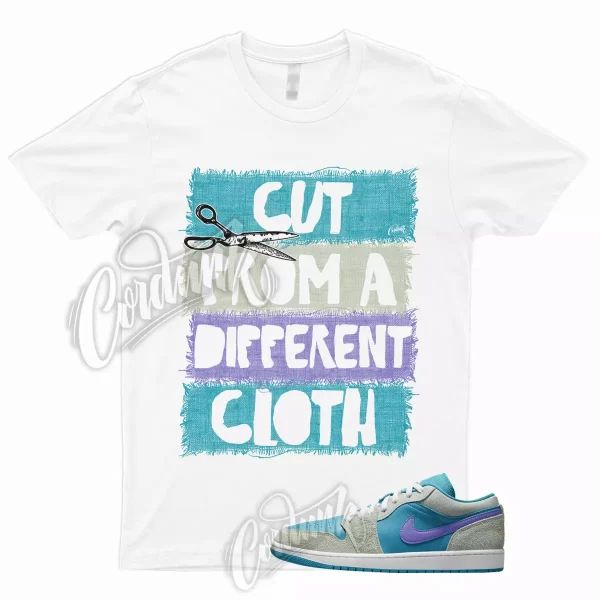 CUT T Shirt to Match 1 Low Aquatone Concord Light Bone Celestial Gold White Jezsport.com