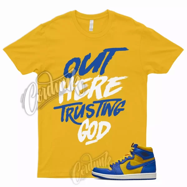 TG T Shirt to Match 1 Reverse Laney High Varsity Maize Game Royal Jordan Dunk Jezsport.com