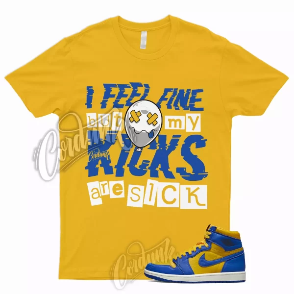 SICK T Shirt to Match 1 Reverse Laney High Varsity Maize Game Royal Jordan Dunk Jezsport.com