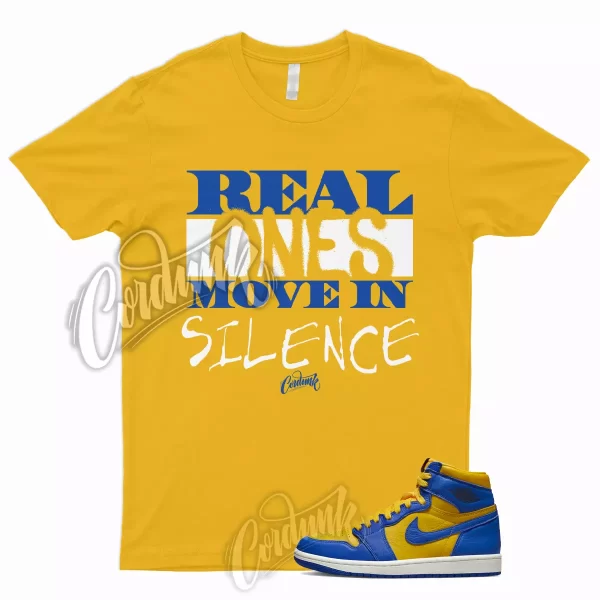 R1 T Shirt to Match 1 Reverse Laney High Varsity Maize Game Royal Jordan Dunk Jezsport.com