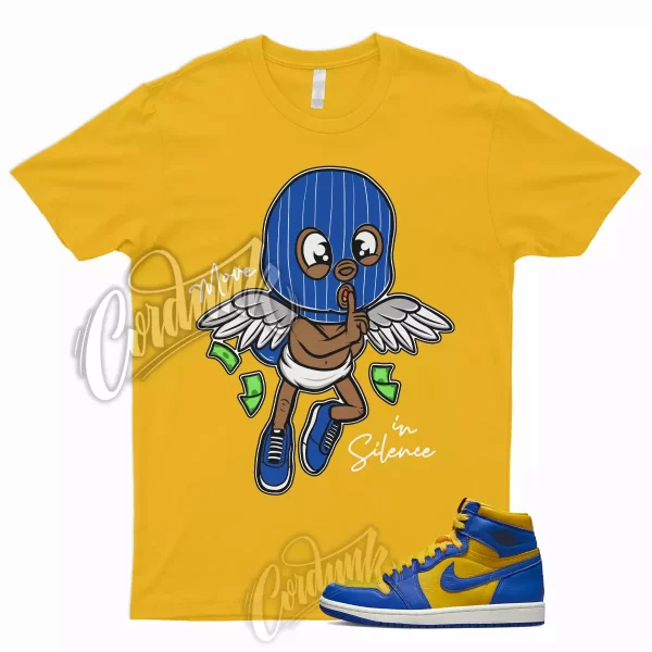 MIS T Shirt to Match 1 Reverse Laney High Varsity Maize Game Royal Jordan Dunk Jezsport.com