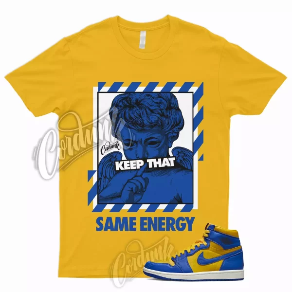 ENERGY T Shirt to Match 1 Reverse Laney High Varsity Maize Game Royal JordanDunk Jezsport.com