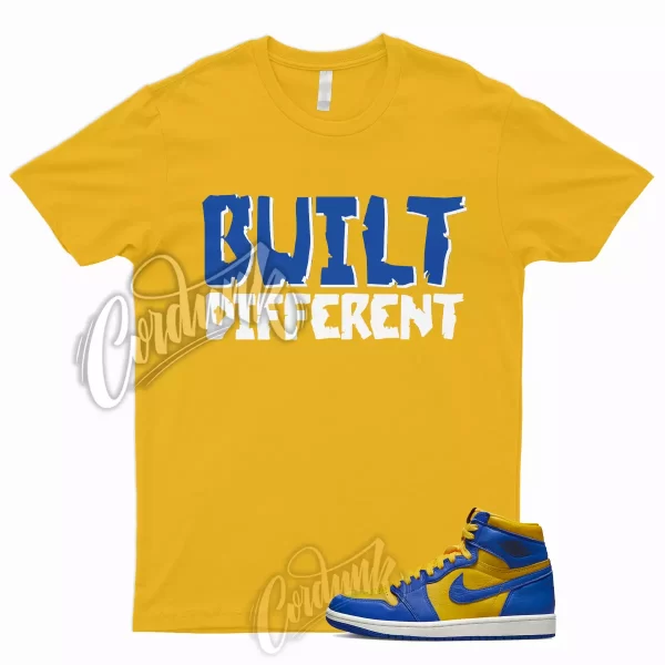 BUILT T Shirt to Match 1 Reverse Laney High Varsity Maize Game Royal Jordan Dunk Jezsport.com