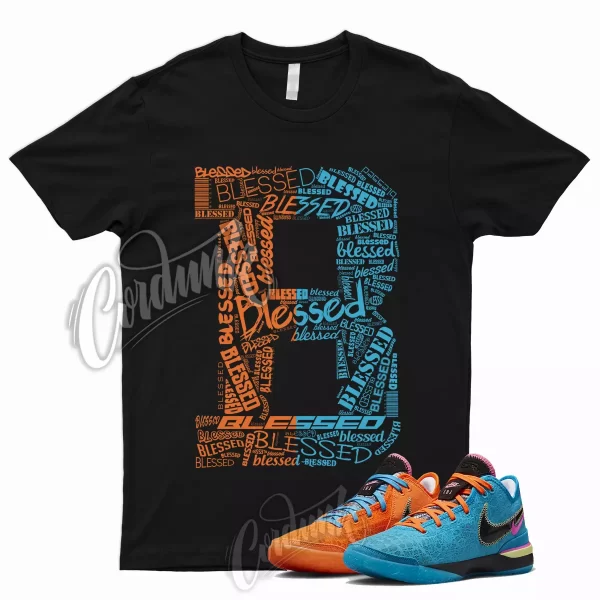 BLESSED T Shirt to Match Zoom LeBron NXXT Gen I Promise Orange Blue MultiColor 1 Jezsport.com