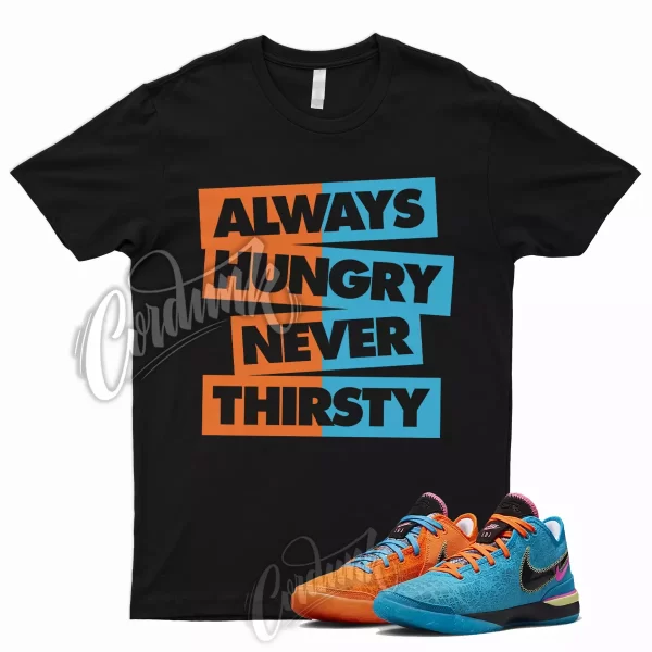 HUNGRY T Shirt to Match Zoom LeBron NXXT Gen I Promise Orange Blue MultiColor 1 Jezsport.com