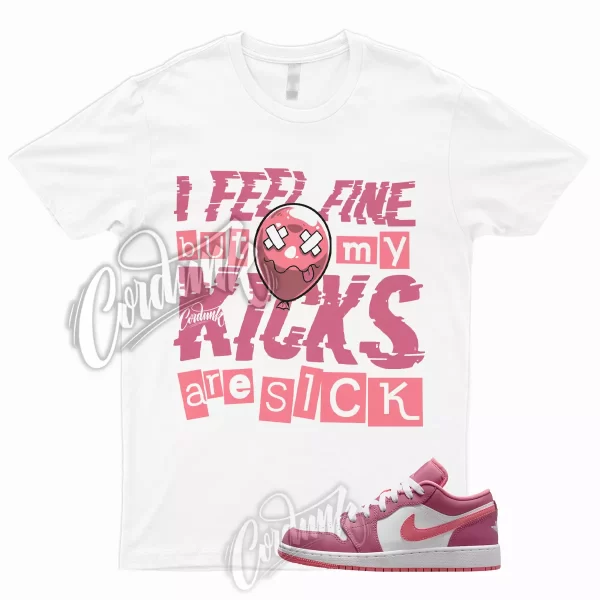 SICK V2 T Shirt to Match 1 Low GS Desert Berry Coral Chalk White Wild Pink WMNS Jezsport.com