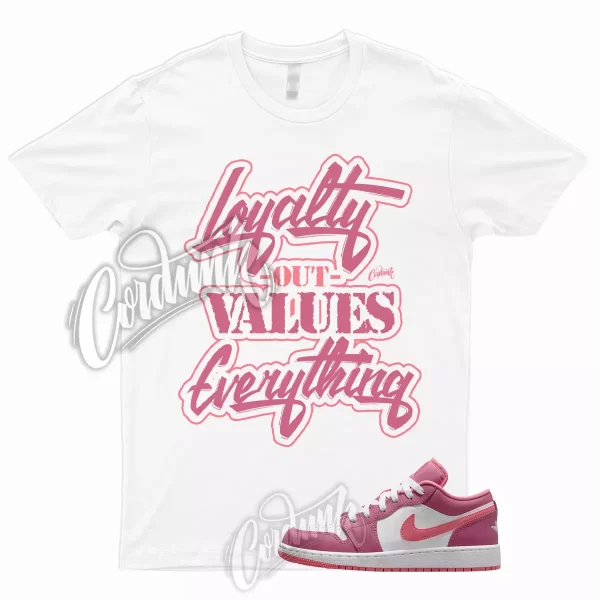 LYLTY T Shirt to Match 1 Low GS Desert Berry Coral Chalk White Wild Pink WMNS Jezsport.com