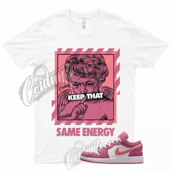 ENERGY T Shirt to Match 1 Low GS Desert Berry Coral Chalk White Wild Pink WMNS Jezsport.com