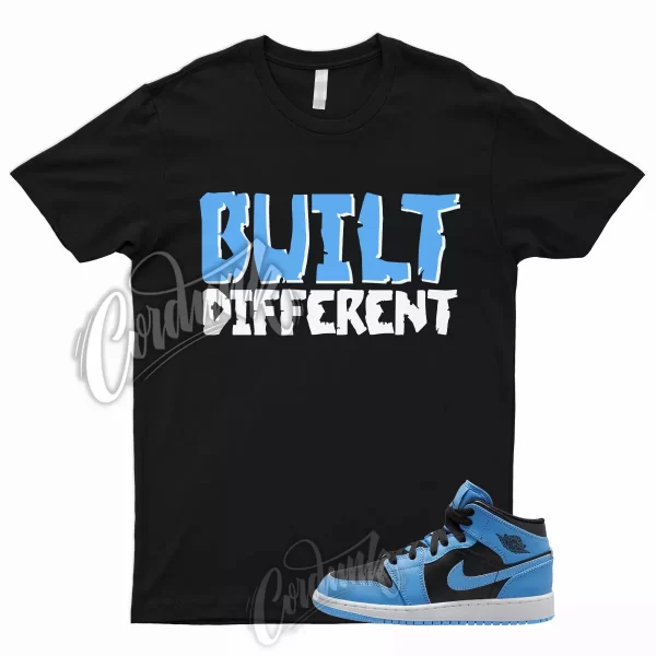 BUILT T Shirt to Match 1 Mid GS University Blue UNC Powder Carolina 6 High Low 4 Jezsport.com