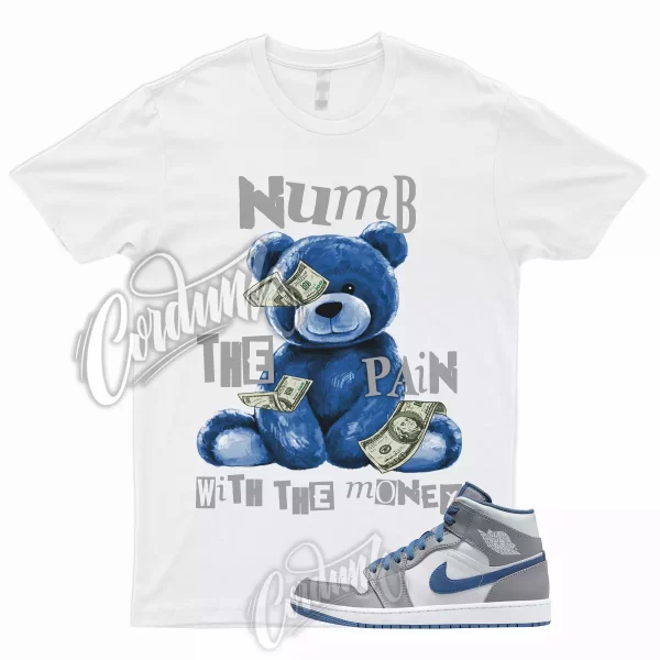 NUMB T Shirt for 1 Mid True Blue Cement Shadow Grey 3 Low High Dunk Jordan Jezsport.com