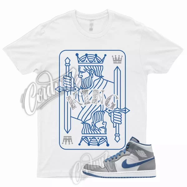 KING T Shirt for 1 Mid True Blue Cement Shadow Grey 3 Low High Dunk Jordan Jezsport.com