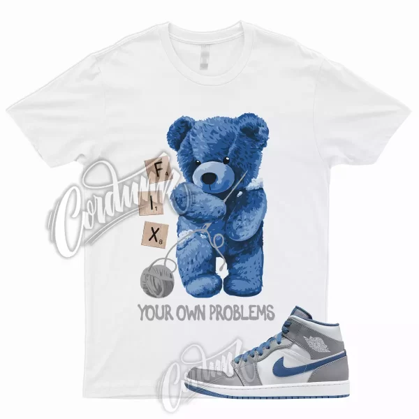 FIX T Shirt for 1 Mid True Blue Cement Shadow Grey 3 Low High Dunk Jordan Jezsport.com