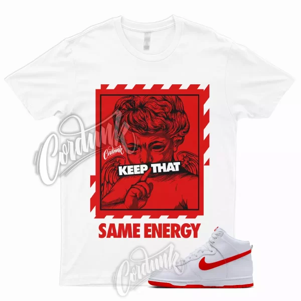 ENERGY T Shirt to Match Dunk High Picante Red White Hi Retro Jezsport.com