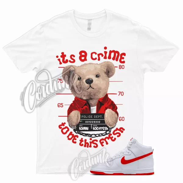 CRIME T Shirt to Match Dunk High Picante Red White Hi Retro Jezsport.com