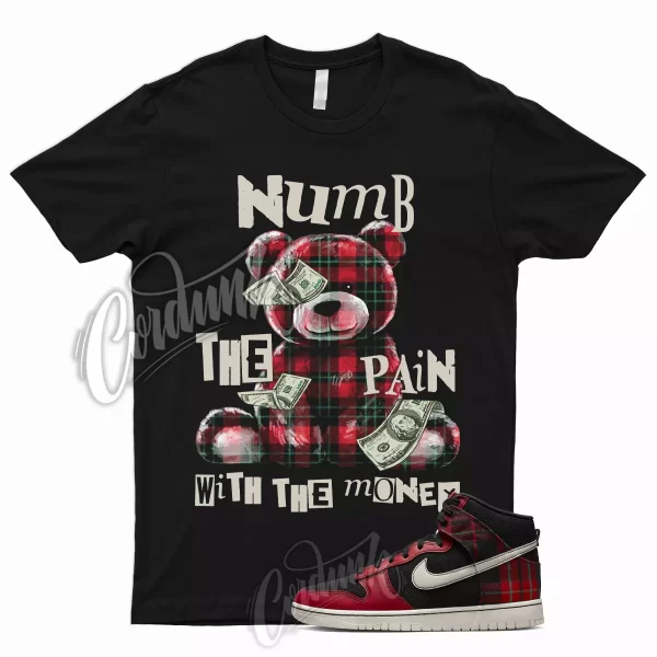 NUMB T Shirt to Match Dunk High Plaid Tartan University Red Stadium Green Ivory Jezsport.com