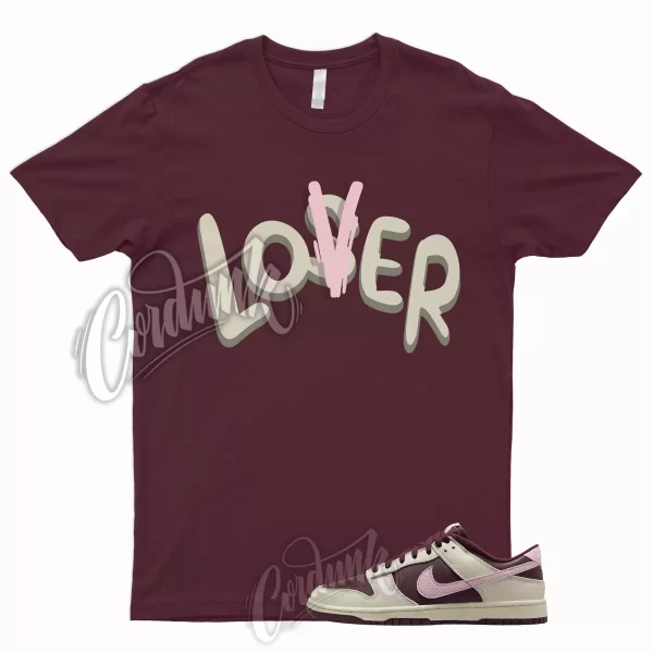 LOVER T Shirt to Match Dunk Low Valentines Day Pale Ivory Medium Soft Pink Night Jezsport.com