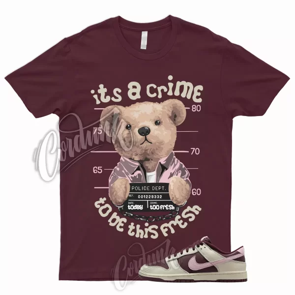 CRIME T Shirt to Match Dunk Low Valentines Day Pale Ivory Medium Soft Pink Night Jezsport.com