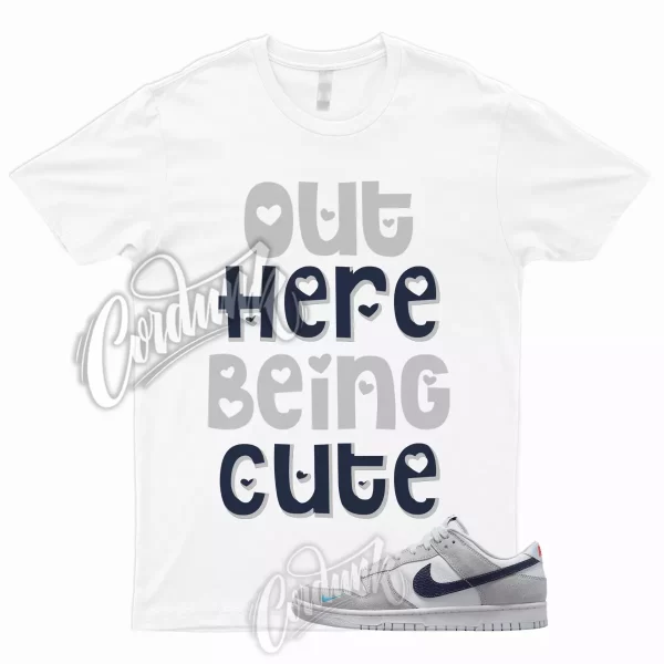 CUTE T Shirt to Match Dunk Low White Grey Navy Aqua Red Mini Georgetown 3 Jezsport.com