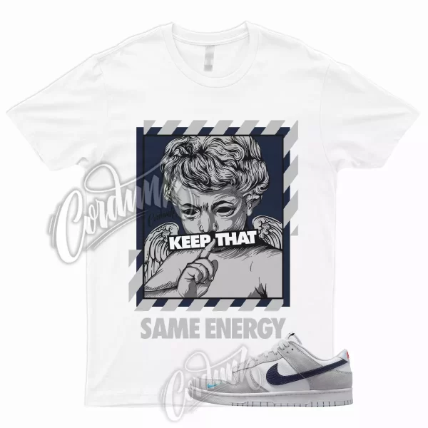 ENERGY T Shirt to Match Dunk Low White Grey Navy Aqua Red Mini Georgetown 3 Jezsport.com