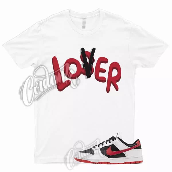 LO T Shirt to Match Dunk Low White Black University Red Bred Gym Varsity 1 Jezsport.com