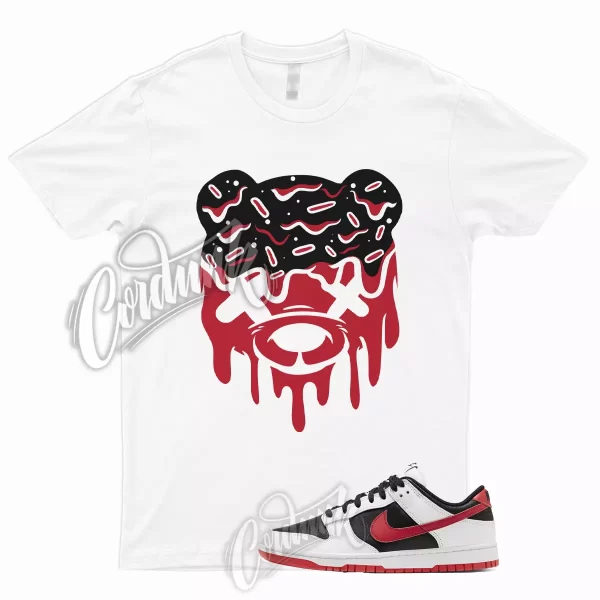 DRIPPY T Shirt to Match Dunk Low White Black University Red Bred Gym Varsity Jezsport.com