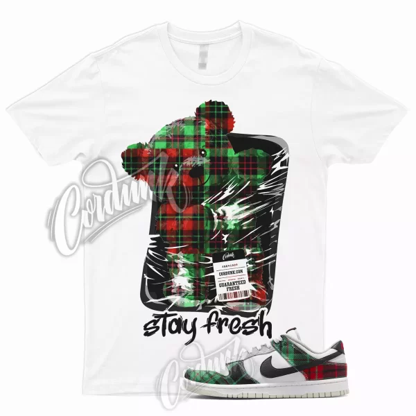 STAY T Shirt for Dunk Low Tartan Plaid University Red Stadium Green Grey Silver Jezsport.com