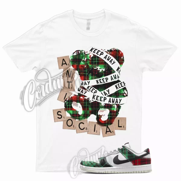 ANTI T Shirt for Dunk Low Tartan Plaid University Red Stadium Green Grey Silver Jezsport.com