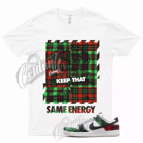 ENERGY Shirt for Dunk Low Tartan Plaid University Red Stadium Green Grey Silver Jezsport.com