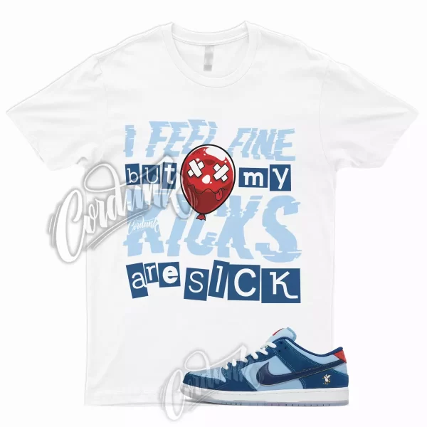 SICK T Shirt SB Dunk Low Why So Sad Coastal Blue Light Current Yellow Red Match Jezsport.com