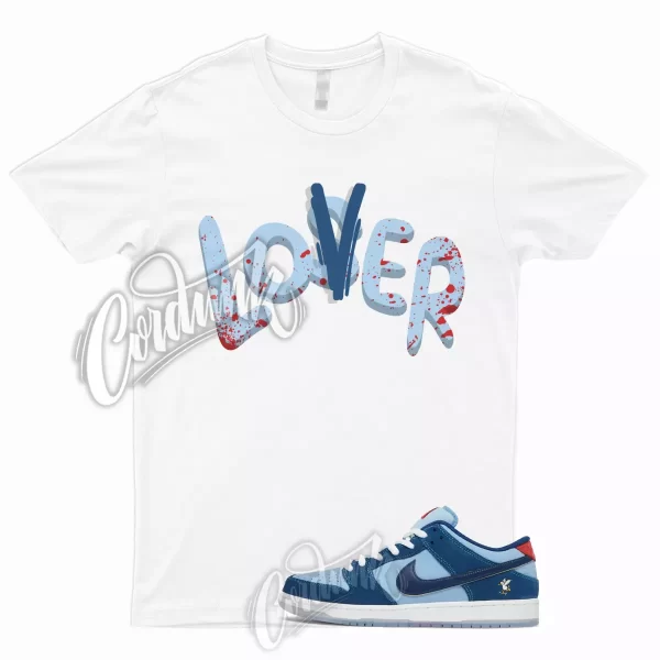 LO T Shirt SB Dunk Low Why So Sad Coastal Blue Light Current Yellow Red Match Jezsport.com