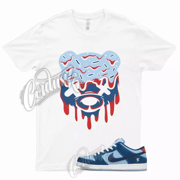 DRIPPY Shirt SB Dunk Low Why So Sad Coastal Blue Light Current Yellow Red Match Jezsport.com